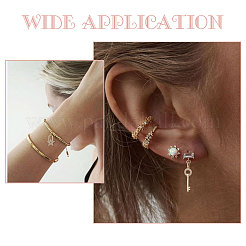 12 pendentif en laiton à 2 styles avec micro pavé de perles en zircone cubique transparente&nbsp;KK-BBC0002-96