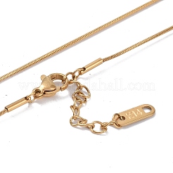 Collane a catena a serpente in acciaio inossidabile 304 con placcatura ionica (ip)&nbsp;NJEW-G081-04G-02