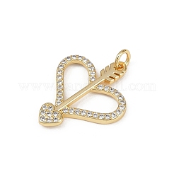 Messing micro pave klare zirkonia anhänger&nbsp;KK-S528-18G