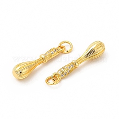 Gestell Messing micro ebnen Zirkonia Anhänger&nbsp;KK-I699-08G