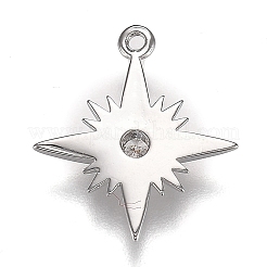 Pendentifs en zircone cubique transparente en laiton micro-pavé écologique&nbsp;X-ZIRC-H106-02P