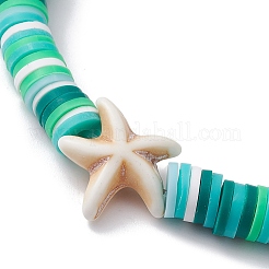 12 Stück 12-farbiges Polymer-Ton-Heishi-Surfer-Stretch-Armband-Set&nbsp;BJEW-JB10011