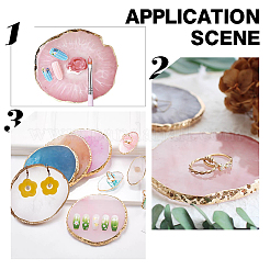 4 palette de couleurs d'agate imitation résine de 4 styles&nbsp;MRMJ-NB0001-19