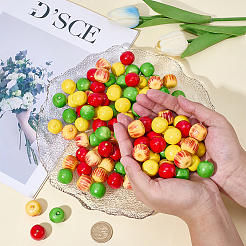 120 Stück 4 Farben Schaumapfel-Miniatur-Ornamente&nbsp;DJEW-SP0001-28