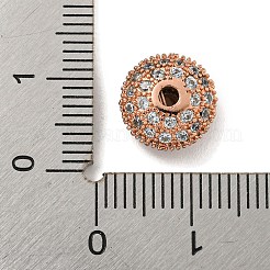 Messing Micro Pave klare Zirkonia Perlen&nbsp;KK-G493-50RG