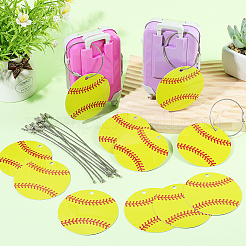 12 Stück PVC-Baseball-Gepäckanhänger&nbsp;AJEW-SP0004-23B