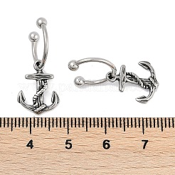 Boucles d'oreilles créoles pendantes en acier inoxydable chirurgical 316 pour femmes&nbsp;EJEW-G416-43AS