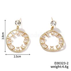Pendientes colgantes redondos y planos de acero inoxidable&nbsp;ZY0681-2