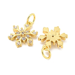 Placage de crémaillère en laiton micro pavé pendentifs en zircone cubique claire&nbsp;X-KK-B093-04A-G
