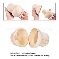 Poupées matriochka en bois blanc inachevé&nbsp;DIY-WH0148-31
