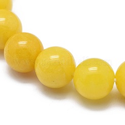 Bracciali elasticizzati con perle di giada giallo naturale&nbsp;BJEW-K212-C-038