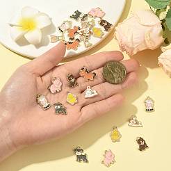 24 pièces 8 styles pendentifs en émail en alliage de zinc&nbsp;ENAM-FS0004-05