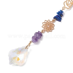 Chakra-Sonnenfänger aus natürlichen und synthetischen Edelsteinsplittern zum Aufhängen&nbsp;HJEW-JM02361