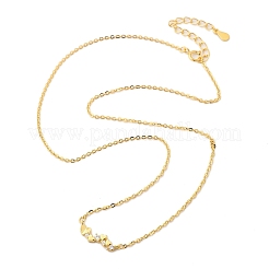 925 Halskette mit Herzanhänger aus Sterlingsilber mit klarem Mikropavé und Zirkonia für Damen&nbsp;NJEW-D315-01G