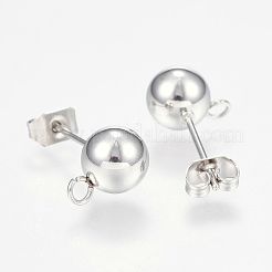 Poste para aretes con bola de acero inoxidable 201 que no se deslustra&nbsp;STAS-F088-01P