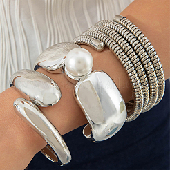 1 set di braccialetti in plastica CCB per donna&nbsp;BJEW-SP0001-36