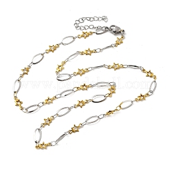 Colliers à maillons en acier inoxydable 304 pour femmes&nbsp;NJEW-A046-02A-GP