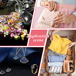 Klappenbeutel aus Samt für Schmuck&nbsp;ABAG-WH0038-43G