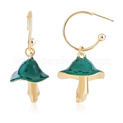 Boucles d'oreilles pendantes en forme de champignon en émail&nbsp;JE987B