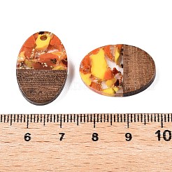 Pendenti in resina trasparente e legno di noce&nbsp;RESI-T057-04M
