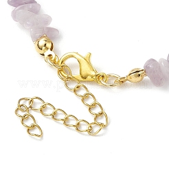Bracelets de cheville en jade lilas naturel&nbsp;AJEW-AN00592-06