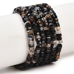Filo di perline di agata naturale&nbsp;G-G345-C36-2x4mm
