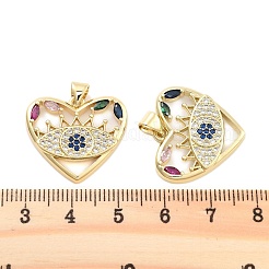 Pendentifs en laiton zircon cubique pavé&nbsp;KK-U009-04A-G