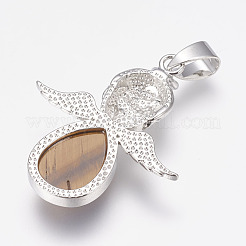 Pendentifs en œil de tigre naturel&nbsp;G-G651-E02