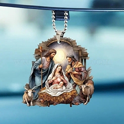 Ornements suspendus en acrylique de Jésus de religion&nbsp;PW-WGEBBB8-01