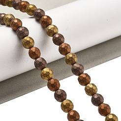 Brins de perles d'hématite synthétique non magnétiques avec placage sous vide pvd&nbsp;G-F682-01A