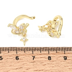 Orecchini da donna con polsino in ottone con micro pavé di zirconi cubici&nbsp;CU-CBAE7DF-26G