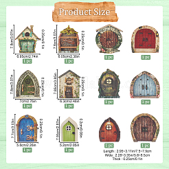 2 ensemble de 2 portes de maison de poupée en bois de style&nbsp;WOOD-CP0001-01