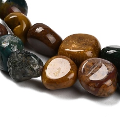 Natur Ozean Jaspis Perlen Stränge&nbsp;X-G-P568-C06-01