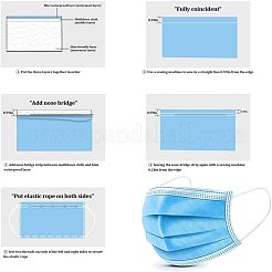 3-lagiges Vliesstoffset für DIY-Mundabdeckung&nbsp;AJEW-WH0105-29B