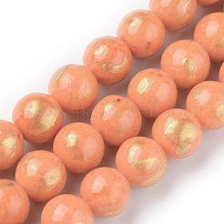 Abalorios de jade natural de mashan hebras&nbsp;G-F670-A05-6mm