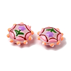 Peinture cuite perles d'émail en verre&nbsp;LAMP-K039-34N