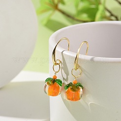 Aretes colgantes caqui de murano&nbsp;EJEW-TA00227