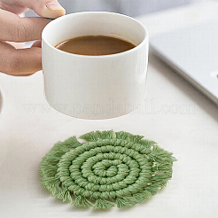 Sottobicchiere in cotone intrecciato fatto a mano in stile bohémien&nbsp;AJEW-WH20020-294E