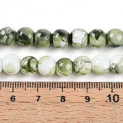 Chapelet de perles en verre baking paint&nbsp;X-DGLA-N003-8mm-C06