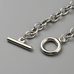 Bracelets à chaîne câblée en alliage avec fermoirs à bascule&nbsp;BJEW-WH0020-52P