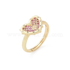 Einstellbare messing micro pave zirkonia ringe&nbsp;RJEW-S400-03G