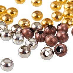 5 boîte de fer d'écartement perles rondes&nbsp;IFIN-X0001-03-B