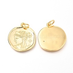 Latón micro pavimenta claro cubic zirconia encantos&nbsp;ZIRC-O036-21G