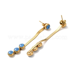 Boucles d'oreilles pendantes en acier inoxydable 304 avec placage ionique (IP)&nbsp;STAS-D089-02G