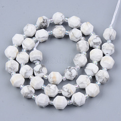 Fili di perline howlite naturale&nbsp;X-G-R482-32-8mm