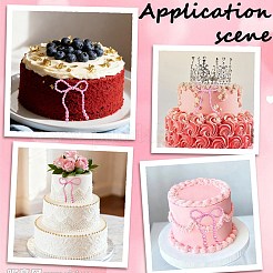 12 Stück Kunststoff-Imitationsperlen für Kuchendekoration&nbsp;AJEW-CP0010-61B
