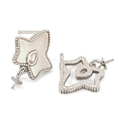 925 orecchini a bottone in argento sterling placcato rodio con micro pavè di zirconi cubici&nbsp;STER-B005-07P
