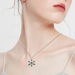 6 pièces 3 pendentifs en zircone cubique en laiton de style&nbsp;ZIRC-SZ0001-80P