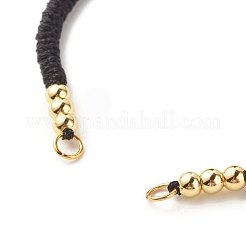 Fabrication de bracelet en cordon de polyester tressé réglable&nbsp;AJEW-JB01109-01