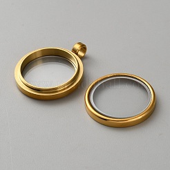 Medaillonanhänger aus Edelstahl 304&nbsp;STAS-WH0058-13G